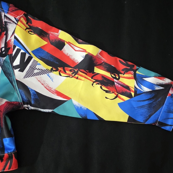 Vibrant Abstract Jean Jacket - Picture 5 of 6